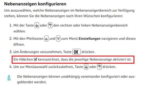 Nebenanzeige