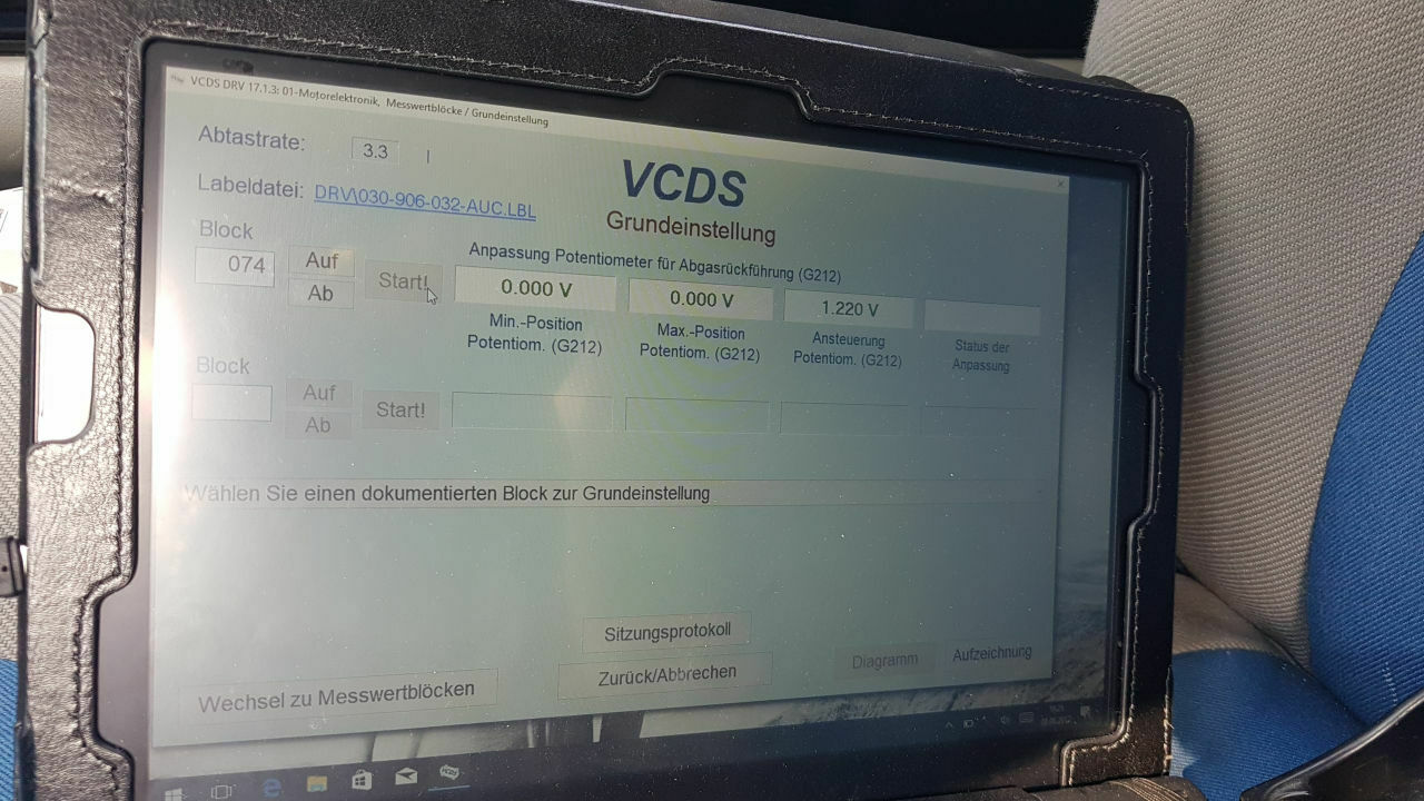 AGR Ventil Grundstellung