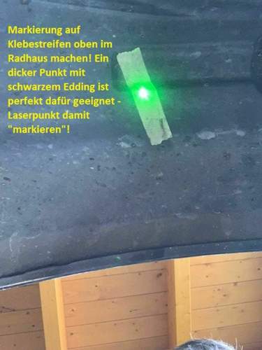 Bezugspunkt im Radhaus oben