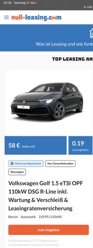Screenshot aus Null Leasing