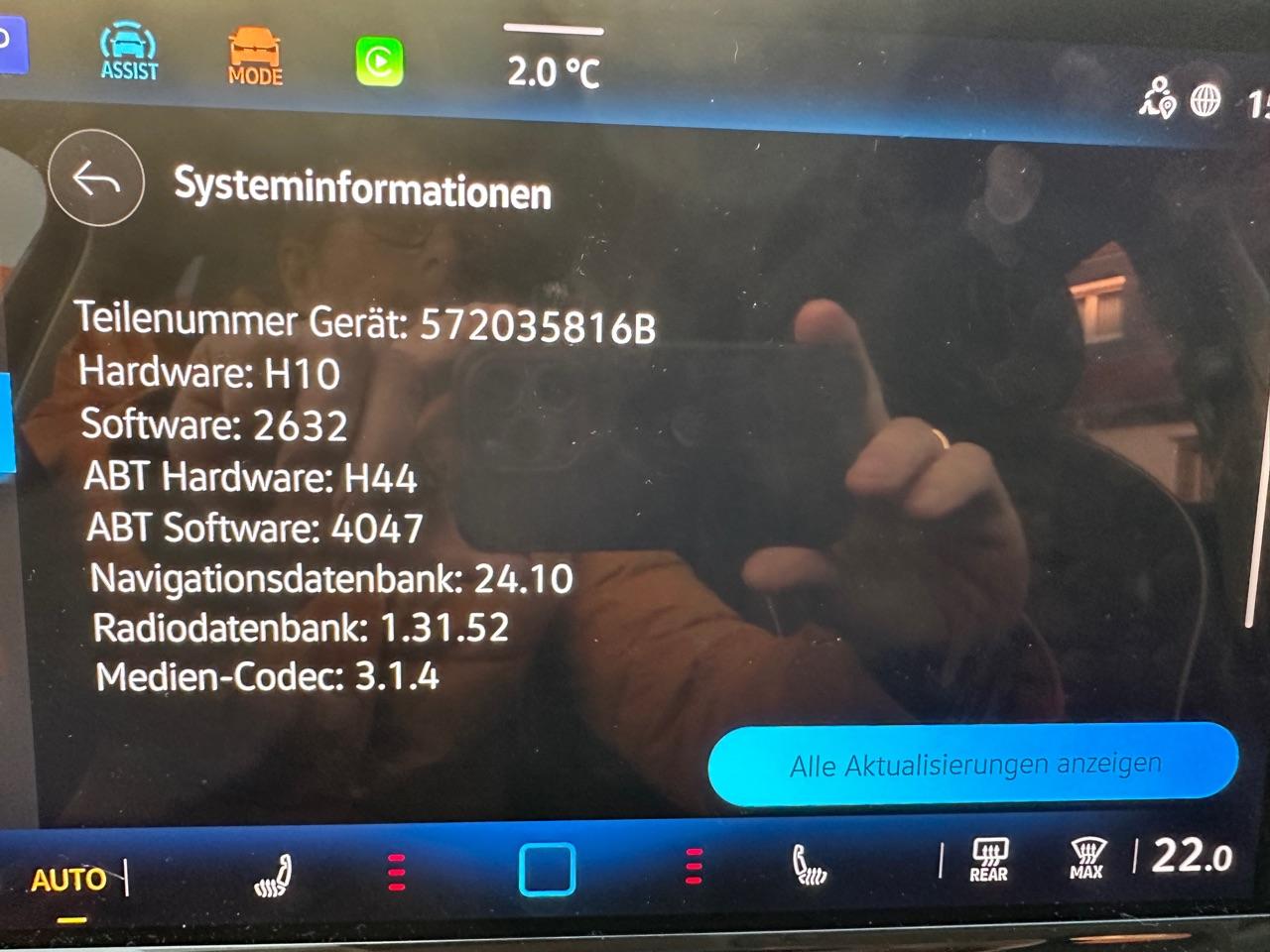 Aktueller Softwarestand