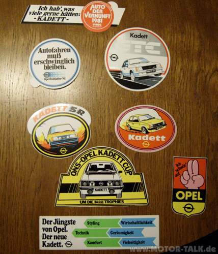 Kadettaufklebersammlung