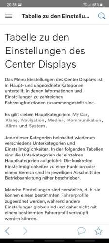 Die Untermenüs