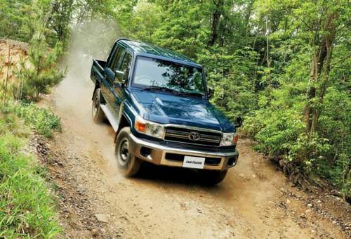 Toyota Land Cruiser 70 Pick-up: Optional gibt es zwei elektronische Differenzialsperren, Allrad ist natürlich Serie