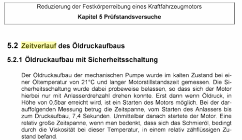 Öldruckaufbau