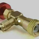 Flaschenventil Kältemittel R600a Gewinde 7/16" auf 1/4" SAE
