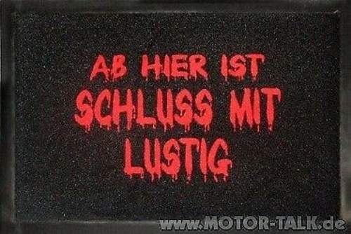 Fussmatte-schlussmitlustig