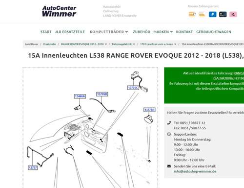 Evoque Innen Beleuchtung 2