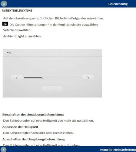 Bedienungsanleitung Ambientebeleuchtung