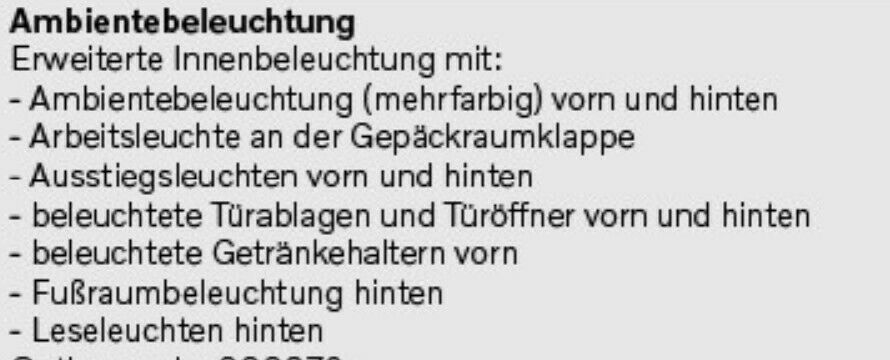 Ambientebeleuchtung (erweitert) im XC60?