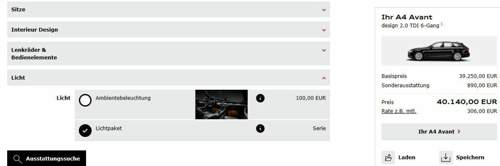 Audi-a4 Ambientebeleuchtung