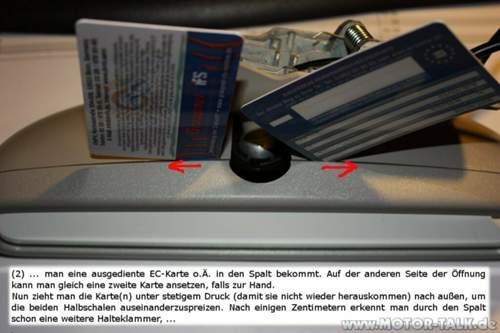 (2) Spalt weiten...