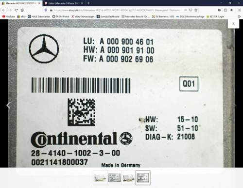 Ebay Angebot mit 3 Teilenummern?