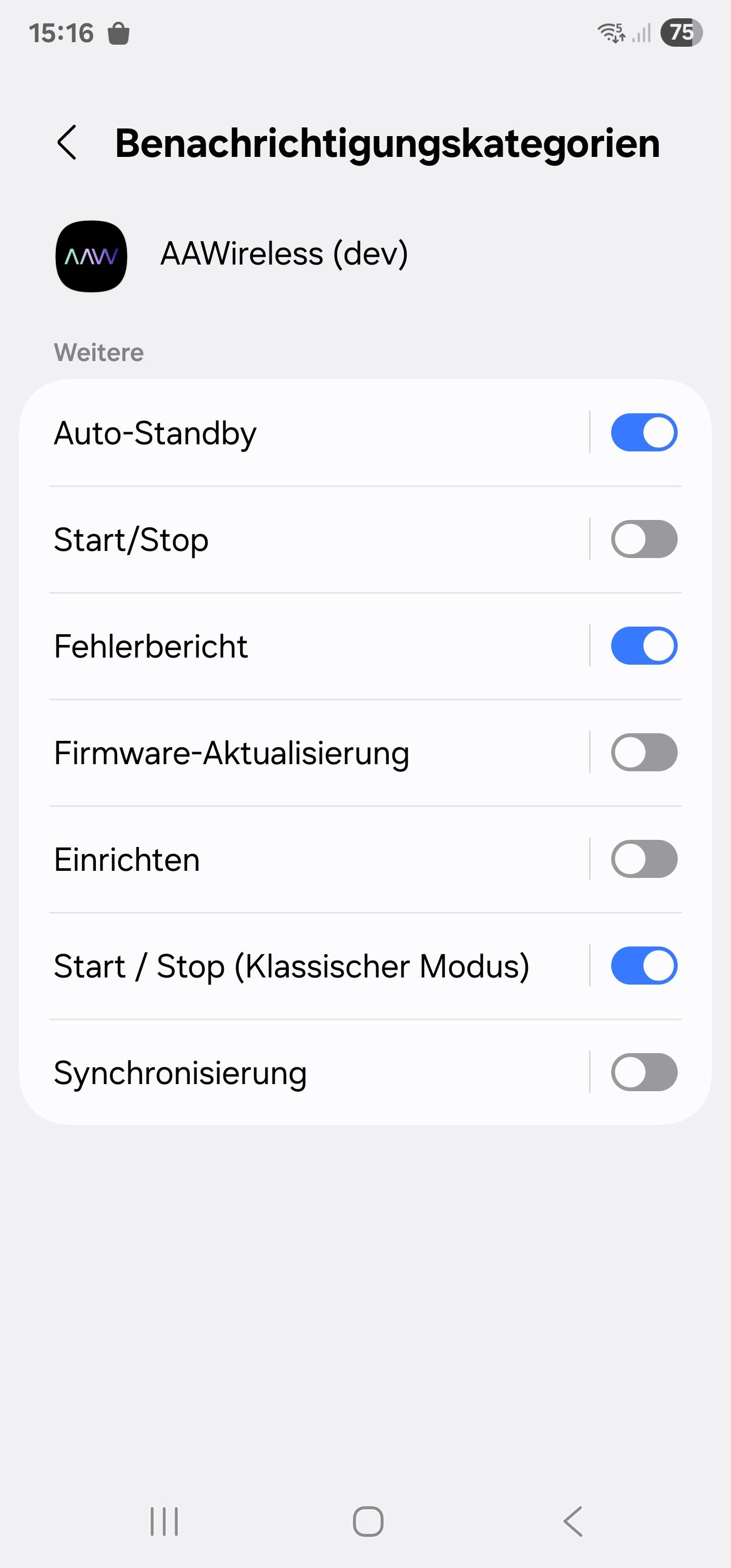 Android Auto Logo im s205 w205 zu groß im Display