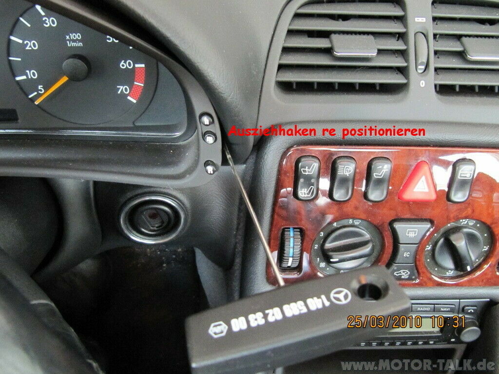Anleitung (Bilder) vom Umbau Kombiinstrument CLK Elegance auf Sport
