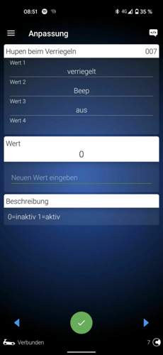 Ton beim verriegeln