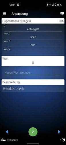 Ton beim entriegeln