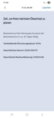Geschätzte Restlaufleistung