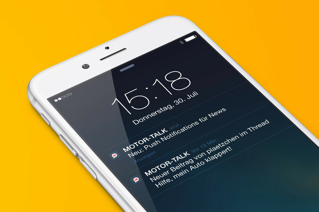 MOTOR-TALK-App Push Funktion für News ab heute