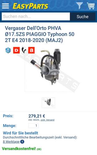 Dellorto Rundschiebervergaser