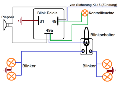 Schaltung Blinkrelais