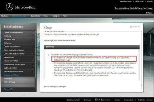 Pflege-kunstleder