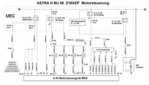 ASTRA H Z16XEP Startsystem