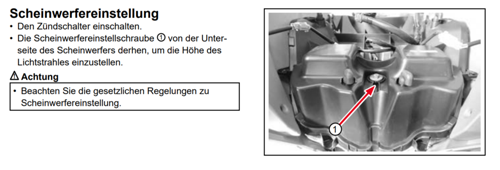 Scheinwerfereinstellung