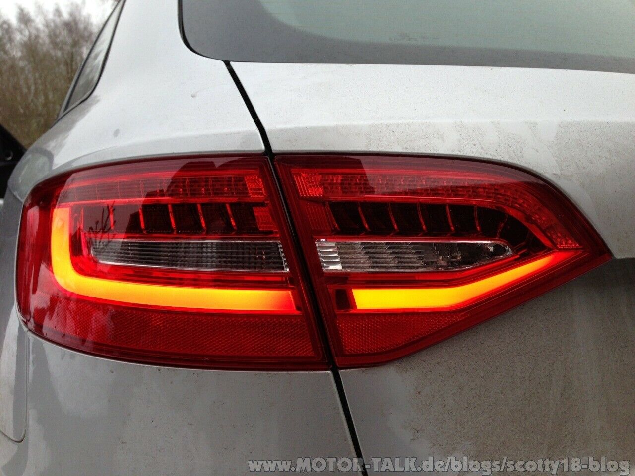 Audi A4 Avant Facelift Rückleuchten nachgerüstet (von Halogen auf Facelift LED)