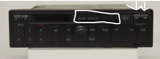 Audi A4 B5 Audi Chorus Radio "TAPE" Modus