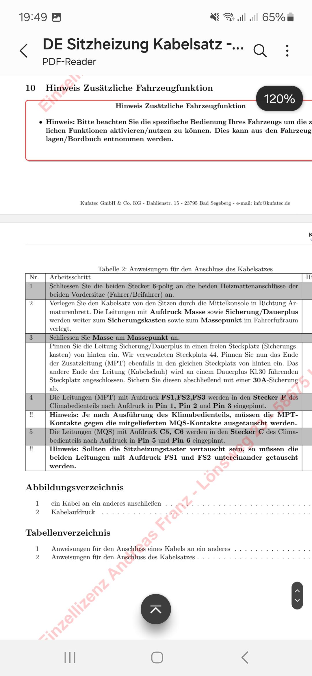 Sitzheizung nachgerüstet keine Funktion