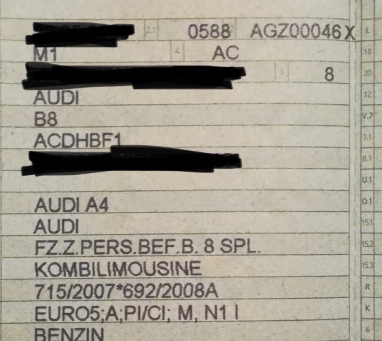 Audi A4 B8 1.8 TFSI, Vorfacelift erkennen