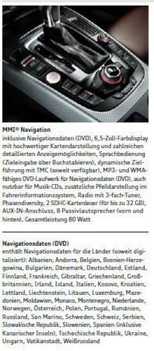 MMI-Navi. im A4 FL aus A4 VFL