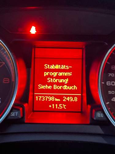Stabilitätsprogramm Störung!