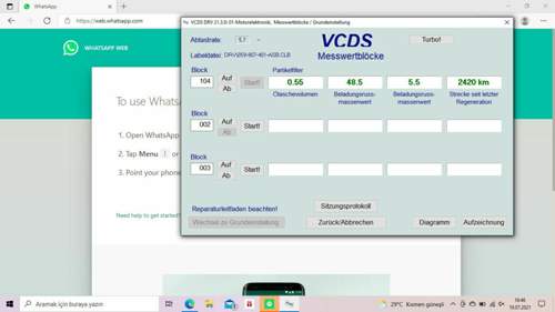 Vcds messwerte