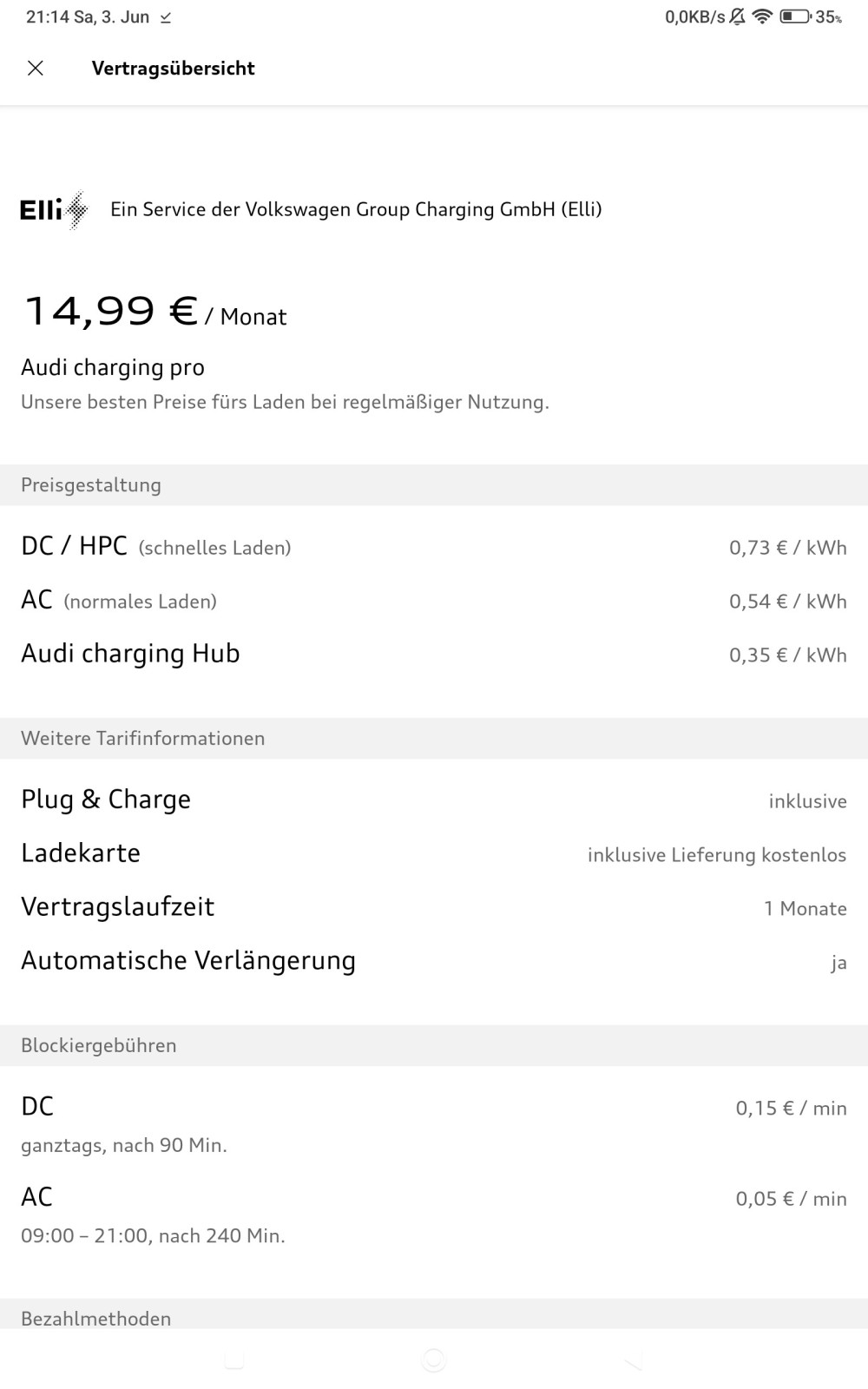 Audi charging - Start 01.01.2023 (Ablöse e-tron Charging Service)