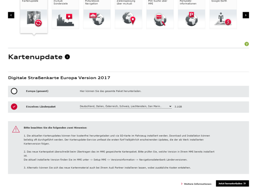 Kartenupdate