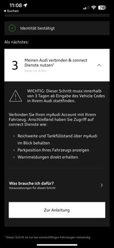 Screenshot aus der App