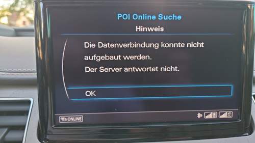 Server antwortet nicht.