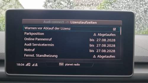 Pannenruf/Notruf Lizenz-Ablaufdatum