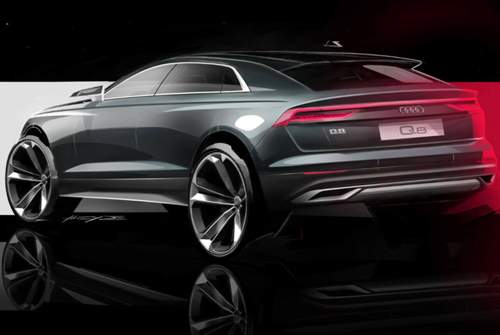 Audi deutet ein elegantes Heck beim Q8 an
