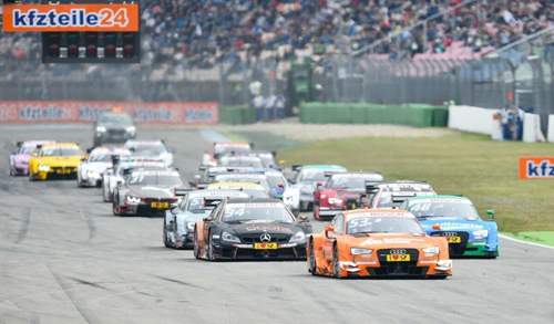 Start-Ziel-Sieg. Jamie Green dominierte das Rennen in seinem orangefarbenen Audi
