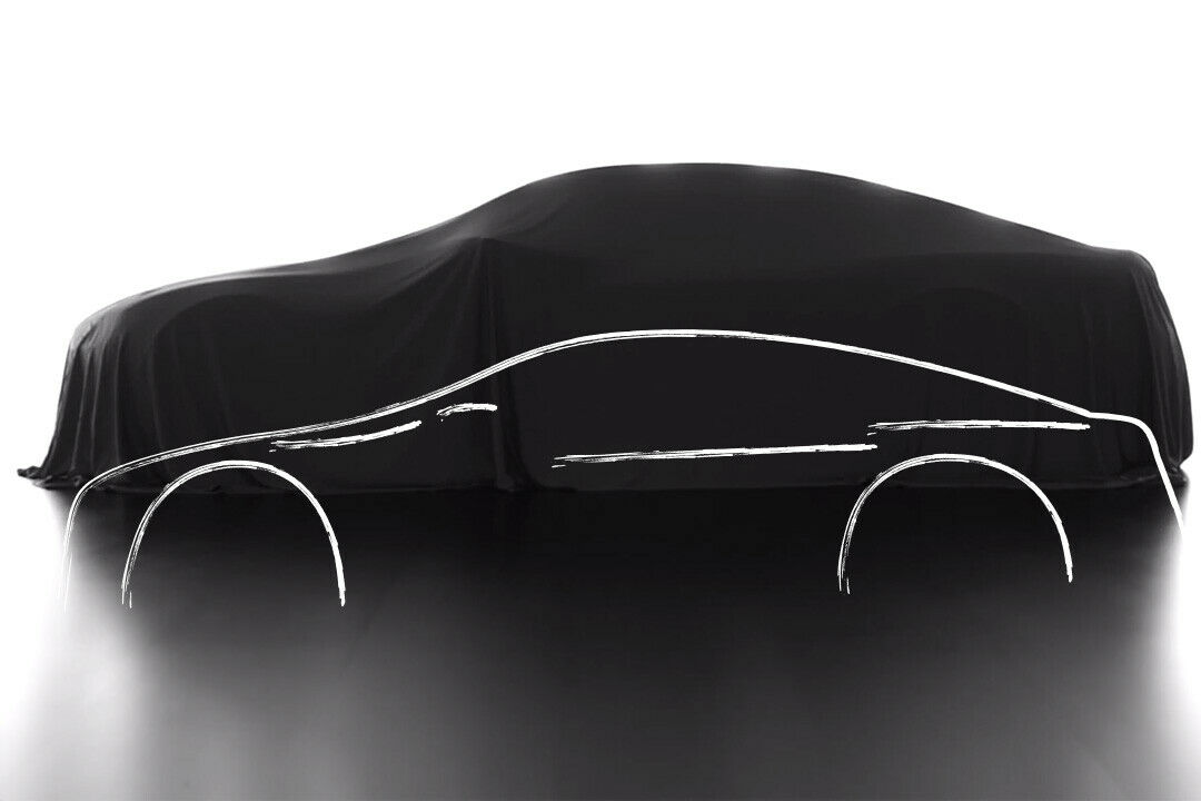 Die verhüllte Studie und ihre Linien: Unter dem Tuch parkt ein flottes Coupé