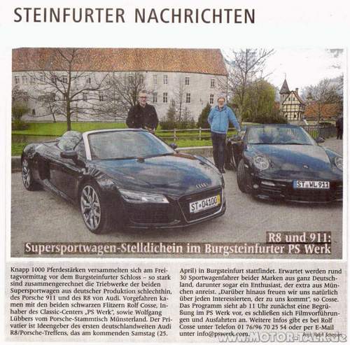Audi-r8-porsche-treffen-zeitung