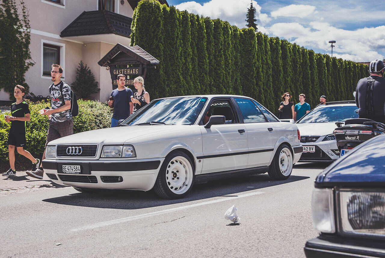Audi 80 Quattro auf Stahlfelgen