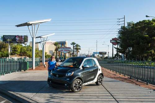 Von Las Vegas bis Denver saß Sabine auf dem Beifahrersitz eines neuen Smart Fortwo