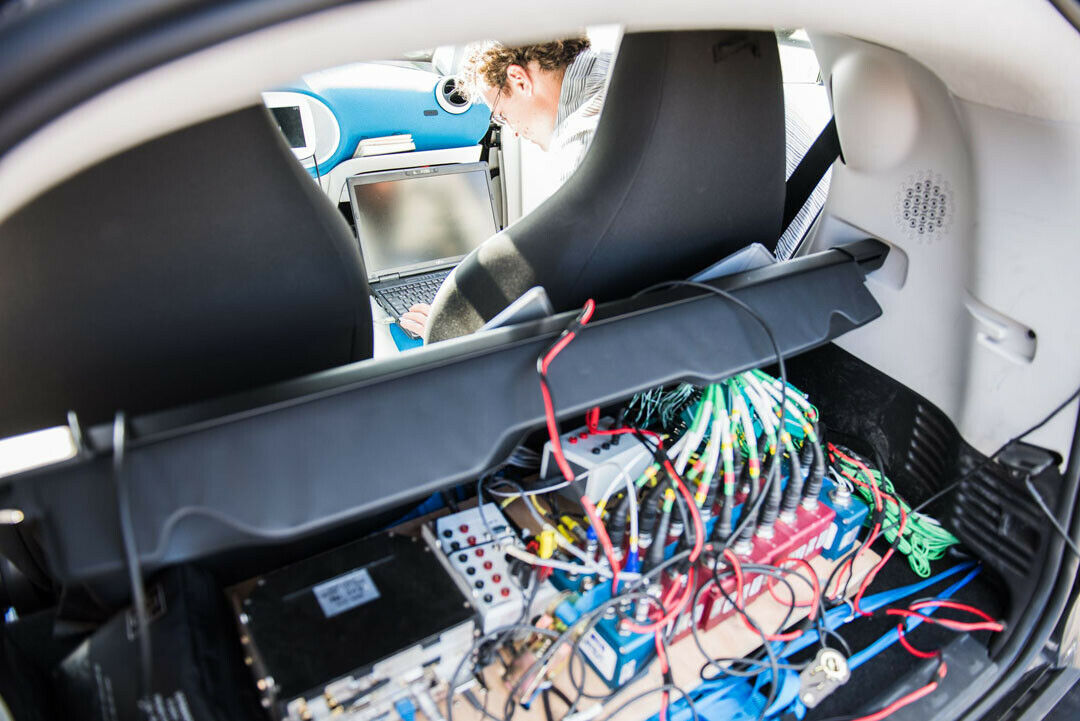Die Messgeräte waren im Kofferraum des Smart verstaut