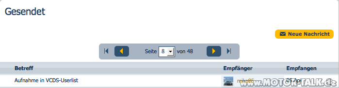 Aufnahme VCDS Userlist