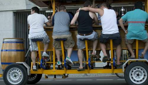 Bierbikes: verboten