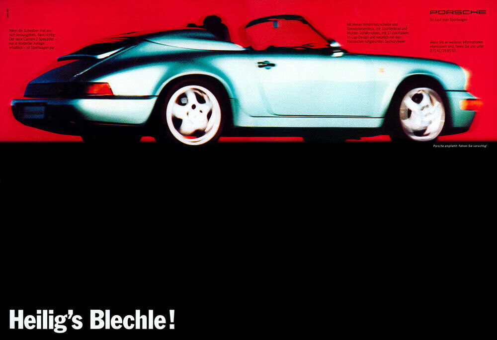 Porsche Werbung Anno 1993: Heiligs Blechle!